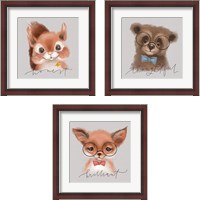 Framed 'Inspirational Animals 3 Piece Framed Art Print Set' border=