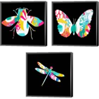 Framed 'Insect 3 Piece Canvas Print Set' border=
