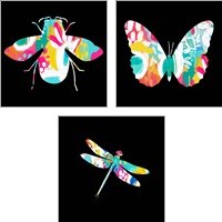 Framed 'Insect 3 Piece Art Print Set' border=