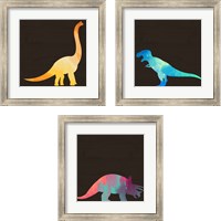 Framed 'Dino 3 Piece Framed Art Print Set' border=