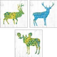 Framed Forest Animal 3 Piece Art Print Set