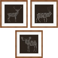 Framed 'Animal Lodge 3 Piece Framed Art Print Set' border=