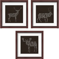 Framed Animal Lodge 3 Piece Framed Art Print Set