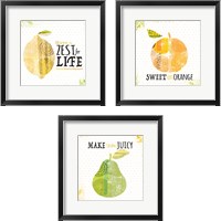 Framed Inspirational Fruit 3 Piece Framed Art Print Set