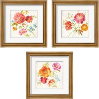 Framed 'Full Bloom 3 Piece Framed Art Print Set' border=