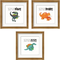 Framed Super Dino 3 Piece Framed Art Print Set