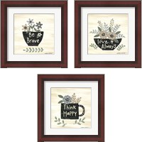 Framed Inspirational Floral 3 Piece Framed Art Print Set