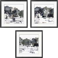 Framed December Landscape 3 Piece Framed Art Print Set