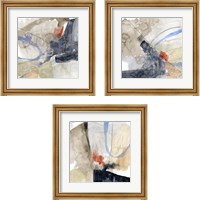 Framed 'Abstract Coordinates 3 Piece Framed Art Print Set' border=