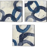 Framed 'Blue System 3 Piece Canvas Print Set' border=