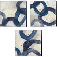 Framed 'Blue System 3 Piece Canvas Print Set' border=