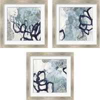 Framed Blue Slate 3 Piece Framed Art Print Set