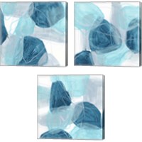 Framed Blue Trance 3 Piece Canvas Print Set