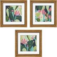 Framed 'Tropical Celebration 3 Piece Framed Art Print Set' border=