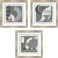 Framed 'Day and Night 3 Piece Framed Art Print Set' border=