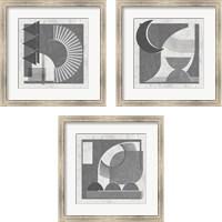 Framed 'Day and Night 3 Piece Framed Art Print Set' border=