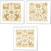 Framed 'Otomi Elegance 3 Piece Canvas Print Set' border=