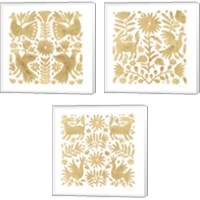 Framed 'Otomi Elegance 3 Piece Canvas Print Set' border=