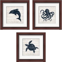 Framed Driftwood Coast Blue 3 Piece Framed Art Print Set