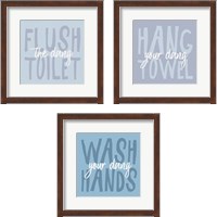 Framed Bathroom Advice 3 Piece Framed Art Print Set
