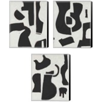 Framed 'Six String 3 Piece Canvas Print Set' border=