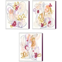 Framed 'Balance Bloom 3 Piece Canvas Print Set' border=