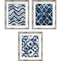 Framed 'Indigo Memory 3 Piece Framed Art Print Set' border=