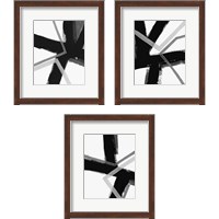 Framed 'Angular Pulse 3 Piece Framed Art Print Set' border=