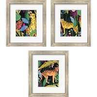 Framed 'Cheetah Kingdom 3 Piece Framed Art Print Set' border=