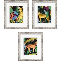 Framed 'Cheetah Kingdom 3 Piece Framed Art Print Set' border=