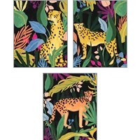 Framed 'Cheetah Kingdom 3 Piece Art Print Set' border=