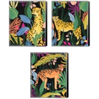 Framed 'Cheetah Kingdom 3 Piece Canvas Print Set' border=
