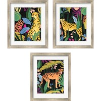 Framed 'Cheetah Kingdom 3 Piece Framed Art Print Set' border=