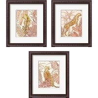 Framed 'Blush Cheetah 3 Piece Framed Art Print Set' border=