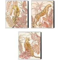 Framed 'Blush Cheetah 3 Piece Canvas Print Set' border=