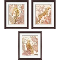 Framed 'Blush Cheetah 3 Piece Framed Art Print Set' border=