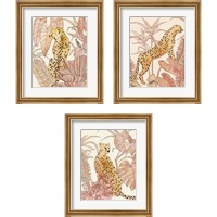Framed Blush Cheetah 3 Piece Framed Art Print Set