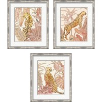 Framed 'Blush Cheetah 3 Piece Framed Art Print Set' border=