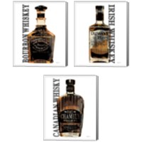 Framed 'Bourbon Whiskey 3 Piece Canvas Print Set' border=