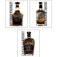 Framed Bourbon Whiskey 3 Piece Art Print Set