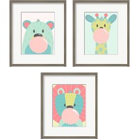 Framed Colorful Kids Animals 3 Piece Framed Art Print Set