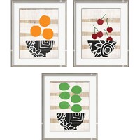 Framed 'Bowl of Fruit 3 Piece Framed Art Print Set' border=