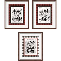 Framed 'Christmas Carol 3 Piece Framed Art Print Set' border=