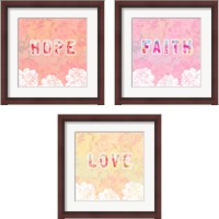 Framed 'Inspire  3 Piece Framed Art Print Set' border=