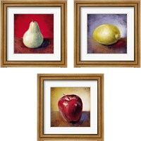 Framed 'Still Life Fruit 3 Piece Framed Art Print Set' border=