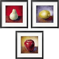 Framed 'Still Life Fruit 3 Piece Framed Art Print Set' border=