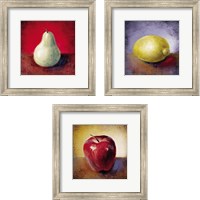Framed 'Still Life Fruit 3 Piece Framed Art Print Set' border=