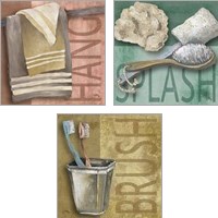 Framed Bath Rules 3 Piece Art Print Set