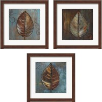 Framed 'New Leaf 3 Piece Framed Art Print Set' border=