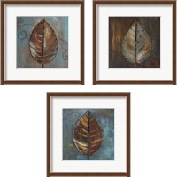 Framed 'New Leaf 3 Piece Framed Art Print Set' border=